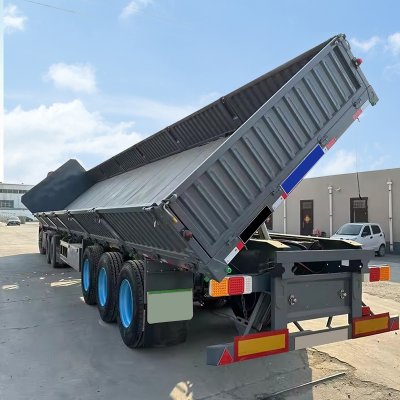 产品展示图       图片描述  side tipper trailer for sale