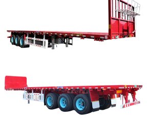 3 Axle container flatbed trailer