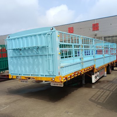 tri axle fence semi trailer