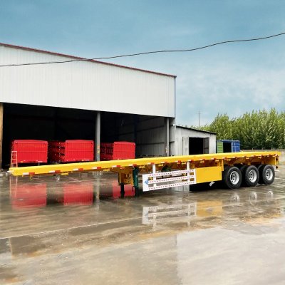 tri axle flat deck trailer