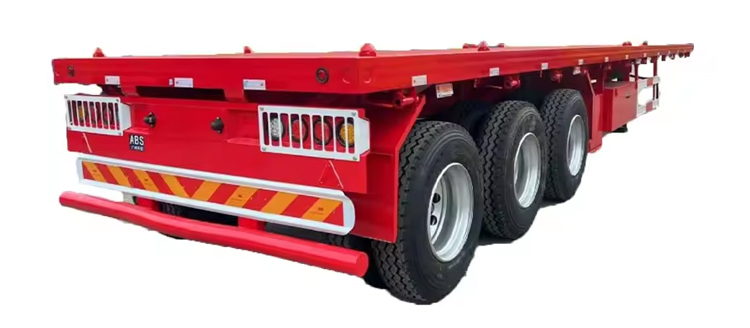 3 Axles Flatbed Semi Trailer 