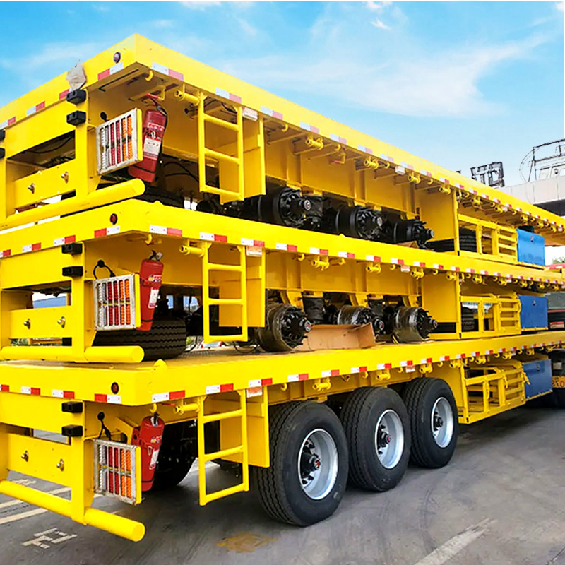 tri axle flat deck trailer