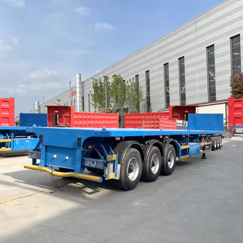 60 ton payload tri-axle flatbed trailer