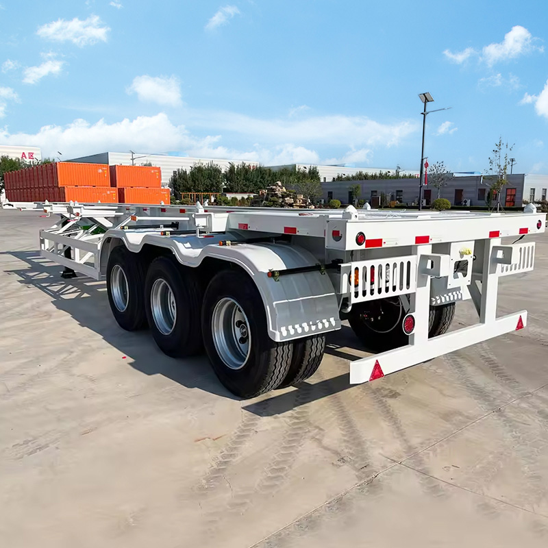 tri axle skeletal trailer