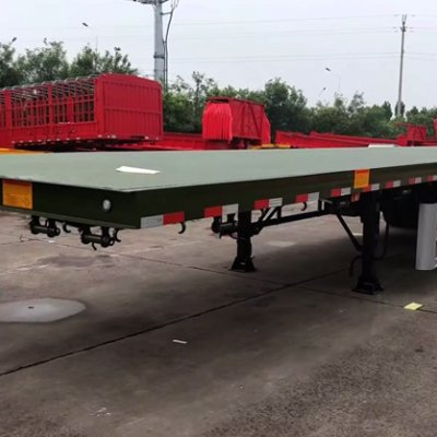3 Axles Flatbed Semi Trailer 