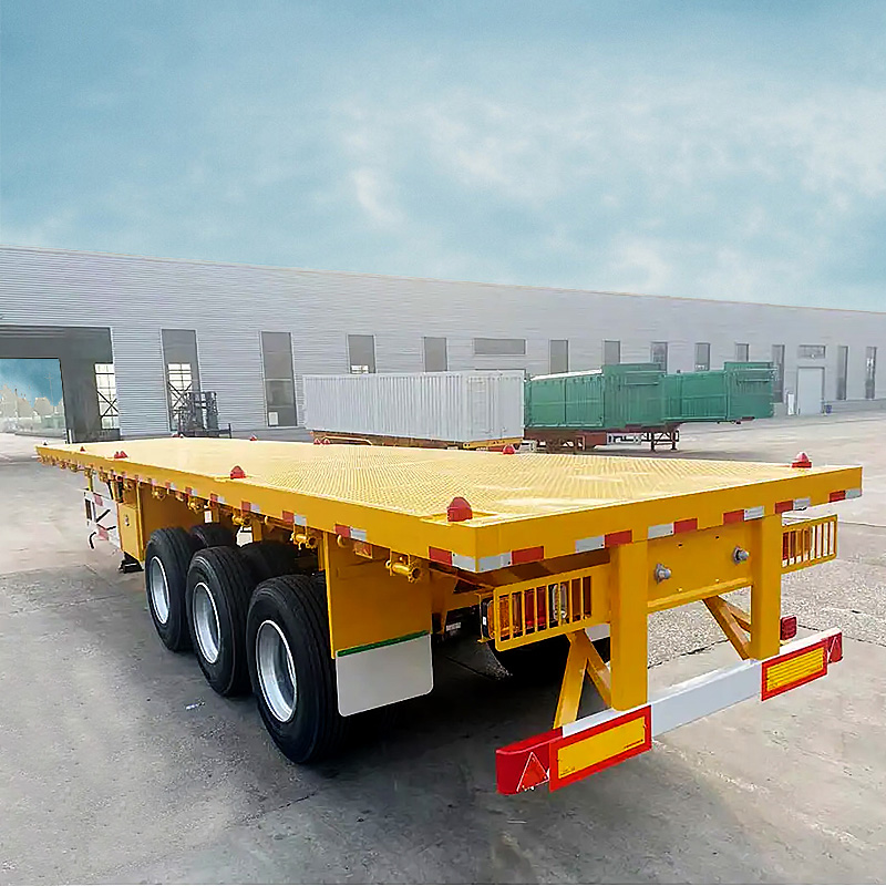 tri axle flat deck trailer