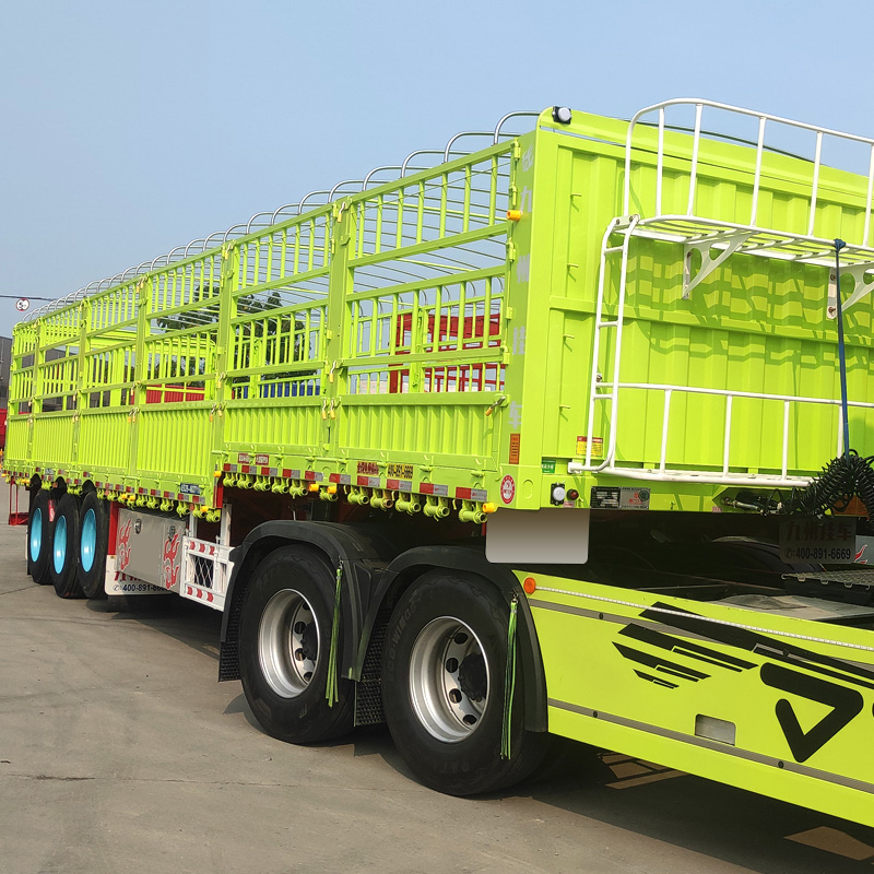 tri axle fence semi trailer